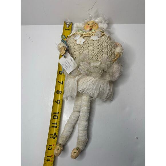 Phyllis Vaughn V Originals Whimsical Art Doll OOAK w Tag Cream Shelf Sitter - Picture 8 of 8